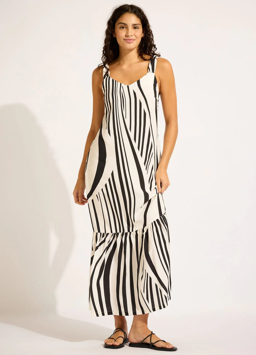 Seafolly Coastline Tie Back Maxi Dress
