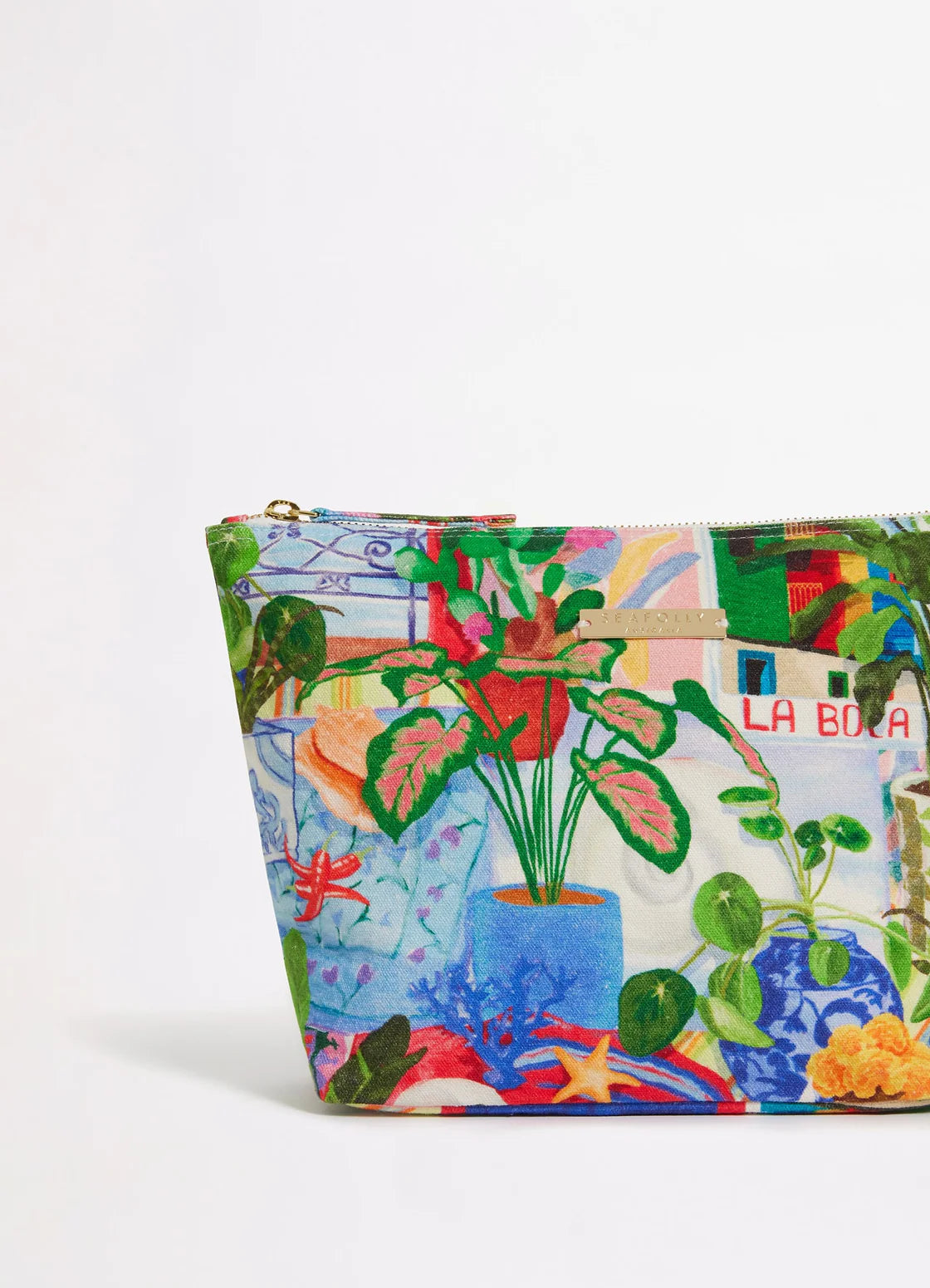 Seafolly La Boca Zip Top Pouch Bag