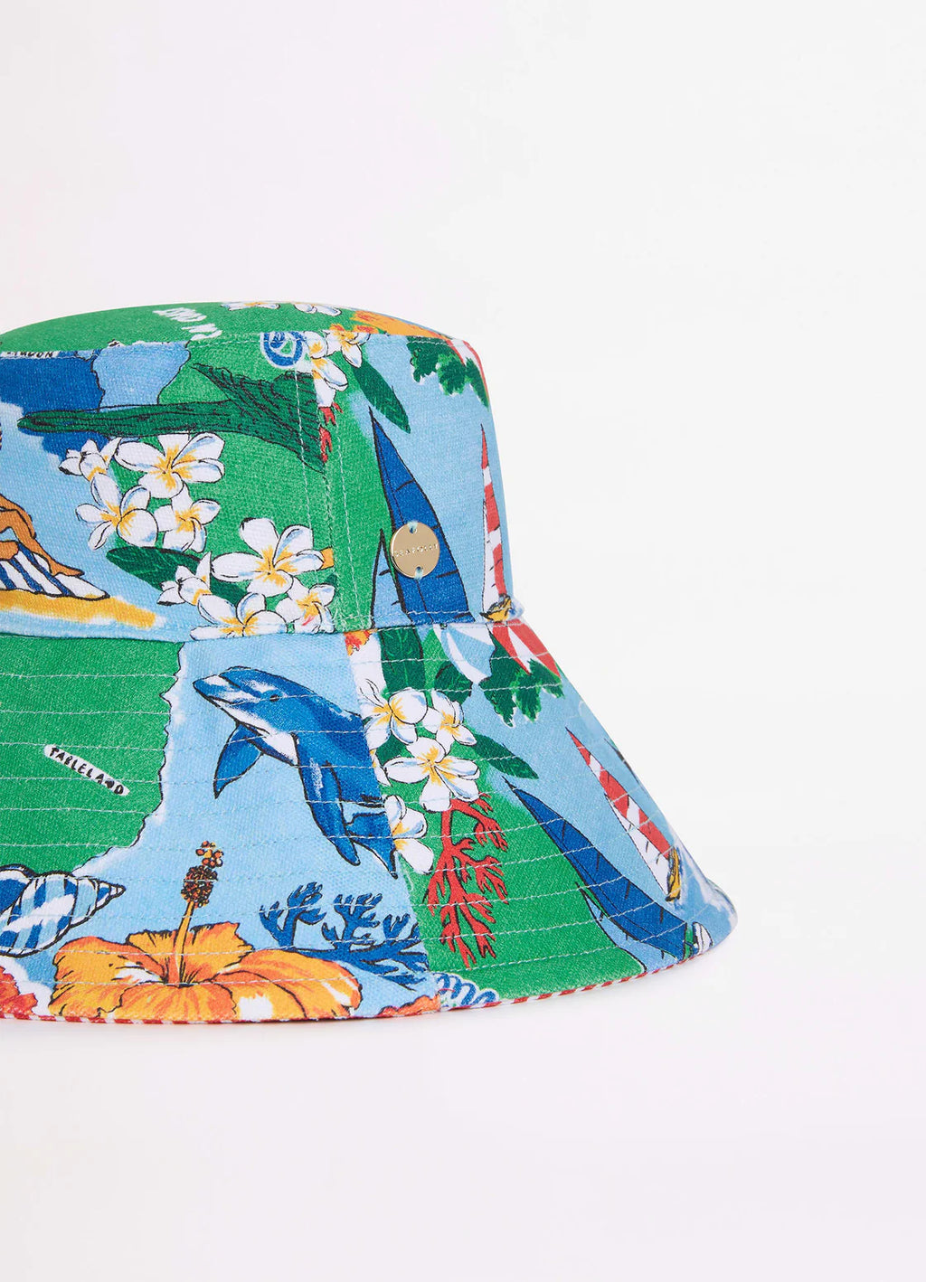 Seafolly Oversized Bucket Hat Viva Vacation Powder Blue