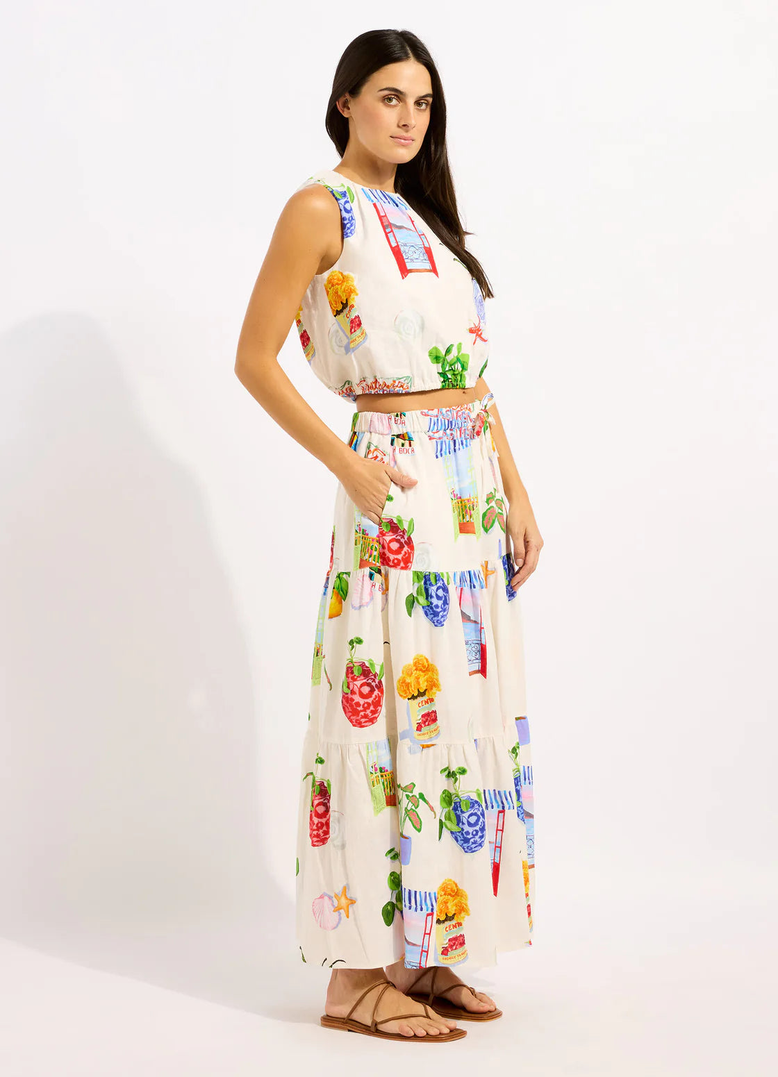 Seafolly La Boca Drawcord Waist Top