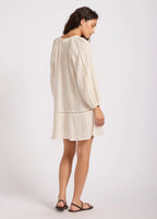 Seafolly - Beach Edit Stripe Ladder Sleeve Dress - Tan