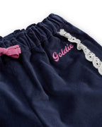 Goldie + Ace Velour Broderie Wide Leg Pant