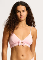 Seafolly Beau Banded Triangle Bikini Top - Blossom