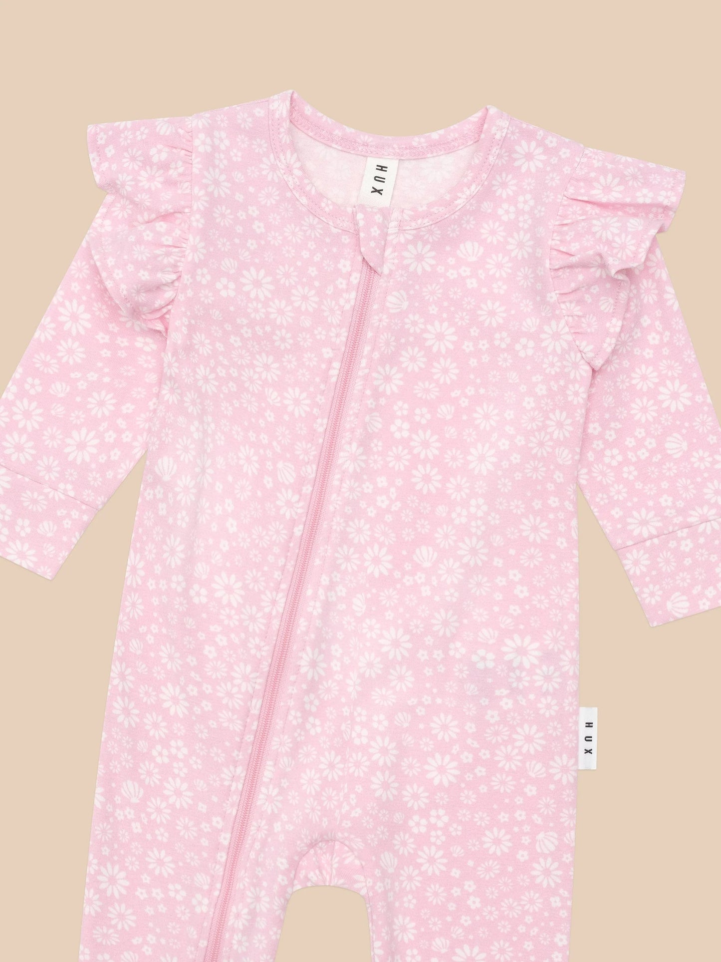 Huxbaby Daisy Seashell Frill Romper