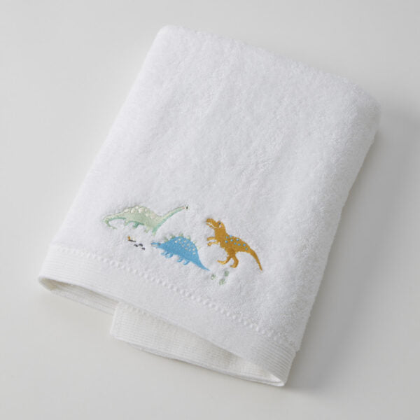 Jiggle & Giggle Dallying Dino Bath Towel & Face Washer in Organza Bag