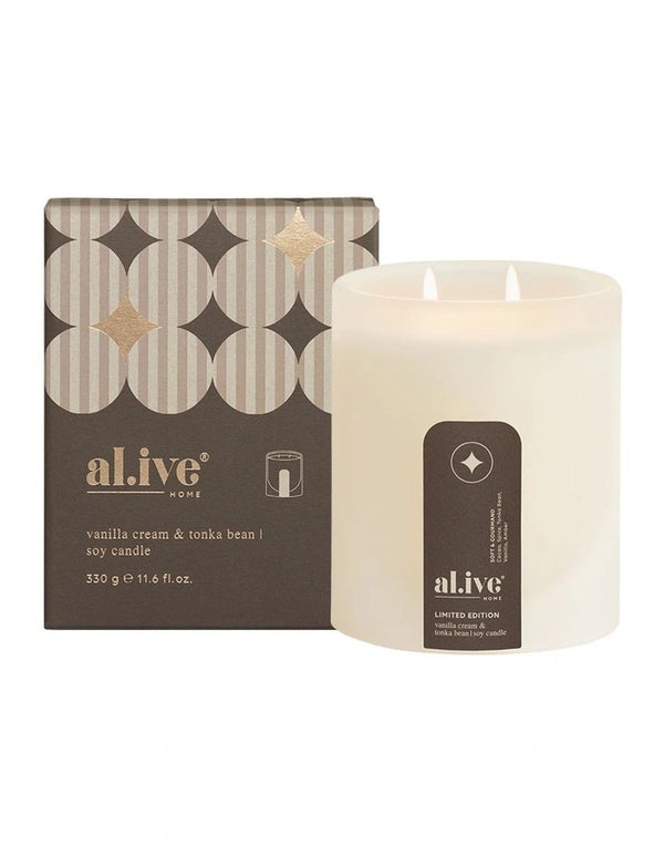 Al.ive Soy Candle In Vanilla Cream & Tonka Cream