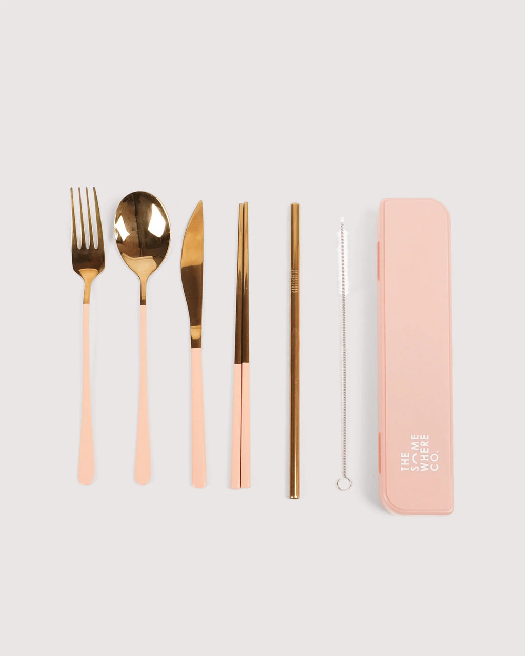The Somewhere Co The Kit Cutlery set Gold & Brush