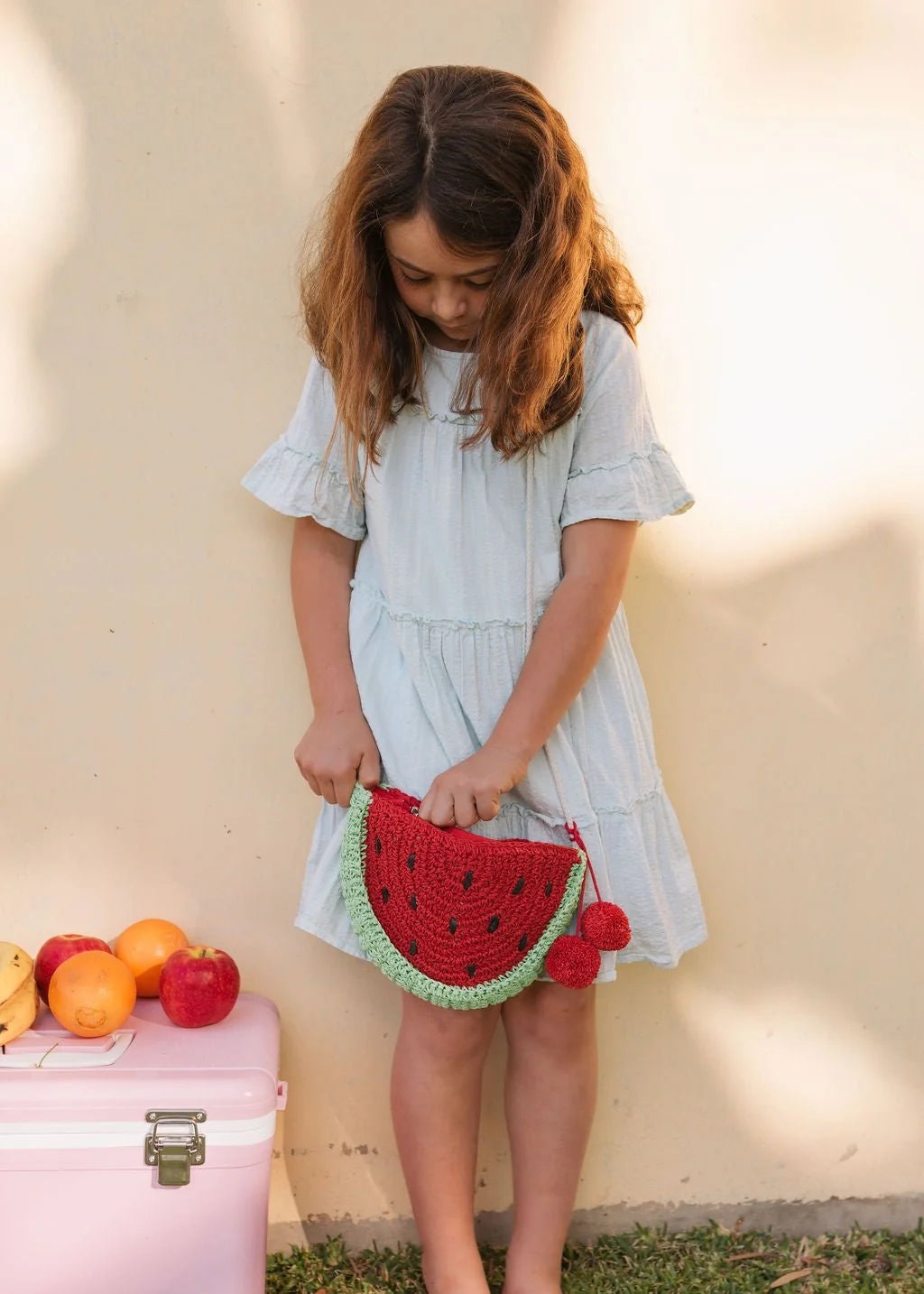 Acorn Watermelon Straw Bag