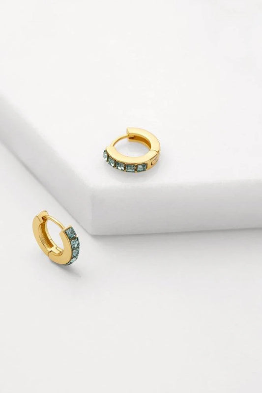 Zafino Darcy Huggie Earrings - Sea