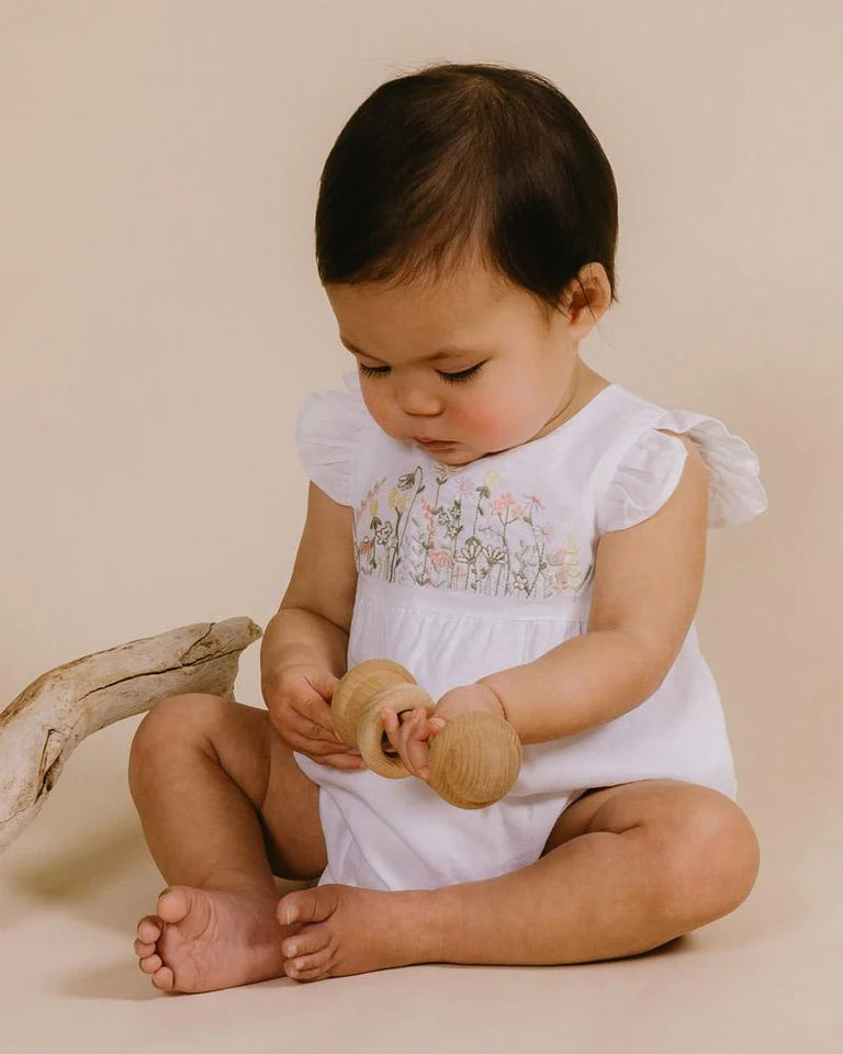 Bebe Florence Hand Embroidered Romper