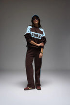 Araminta James 1982 Contrast Knit Sweater Espresso