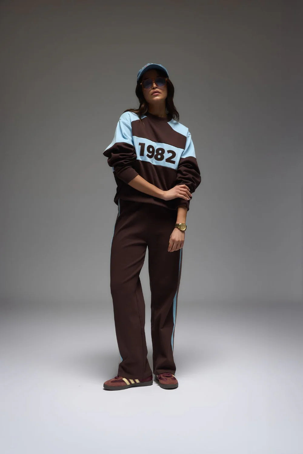 Araminta James 1982 Contrast Knit Sweater Espresso