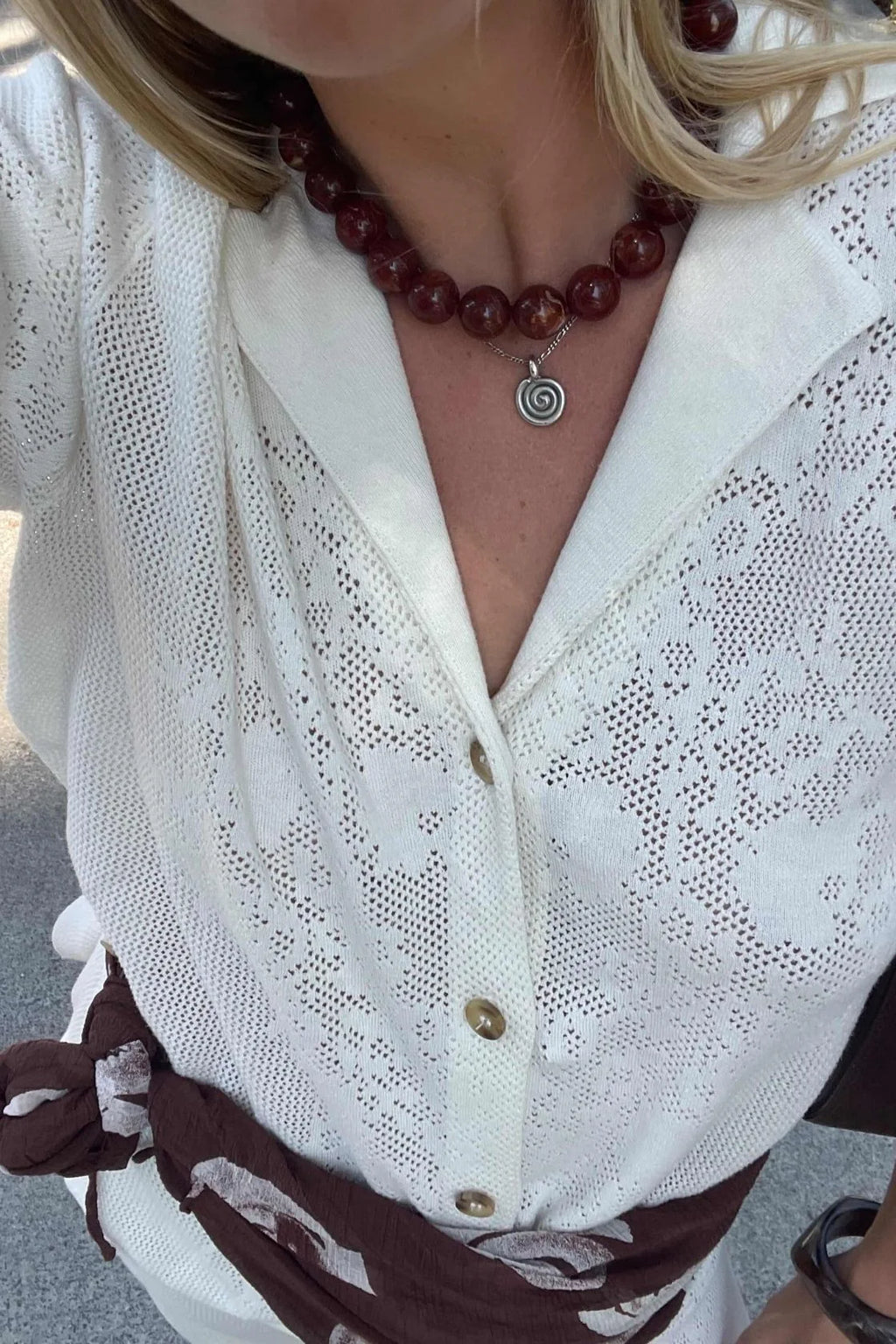 ARCAA Aster Crochet Shirt - Cream