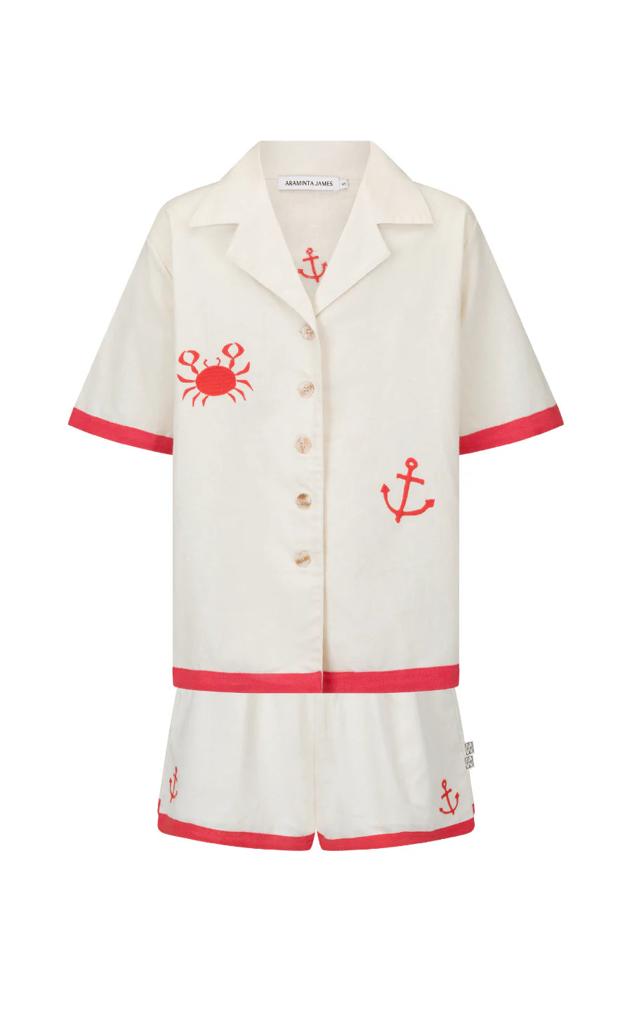 Araminta James Del Mar Shirt Set Lobster Red