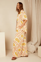 Bohemian Traders Spiral Drawstring Elastic Pant || Geo Swirl