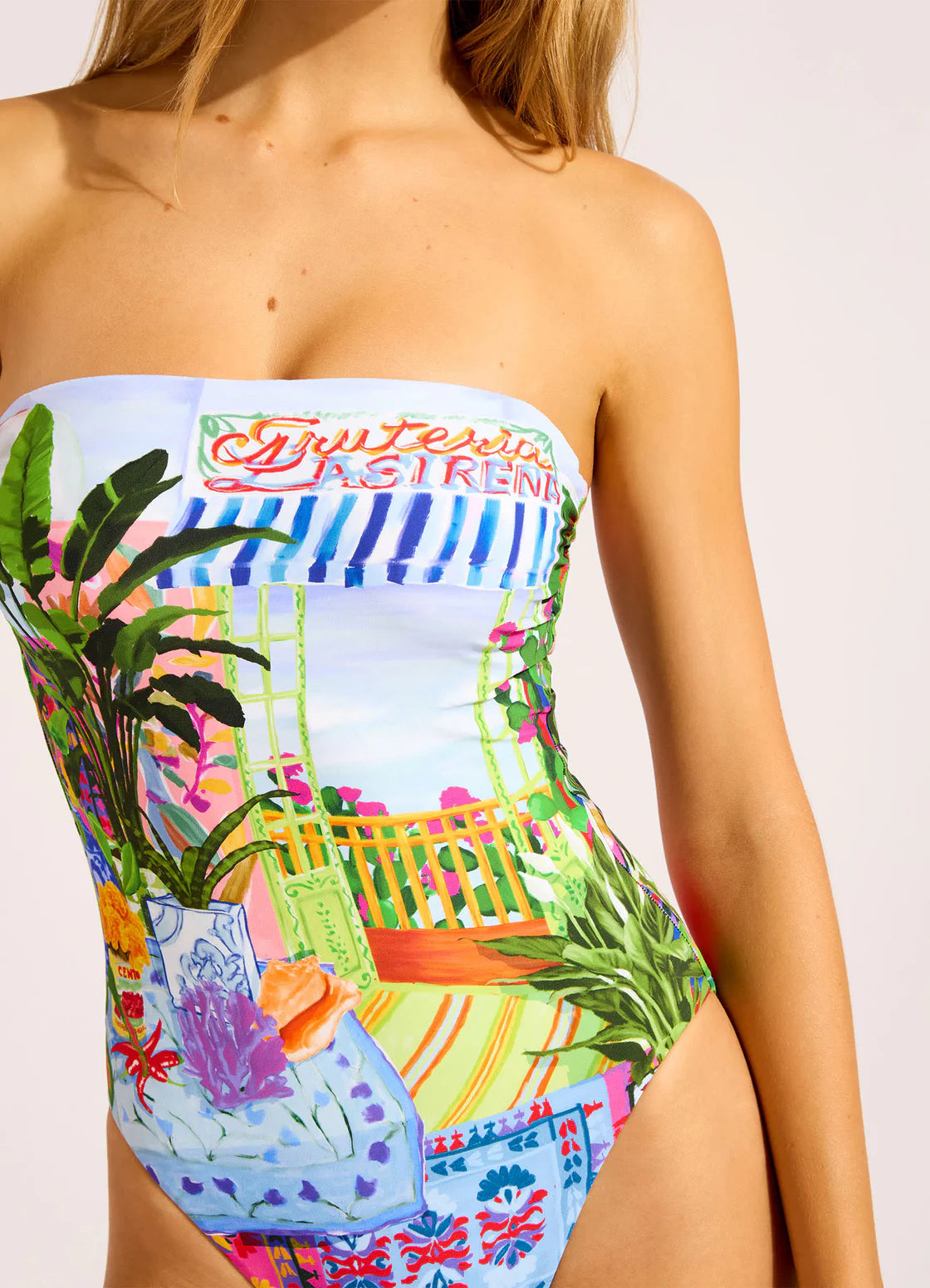 Seafolly La Boca DD Bandeau One Piece Swimsuit