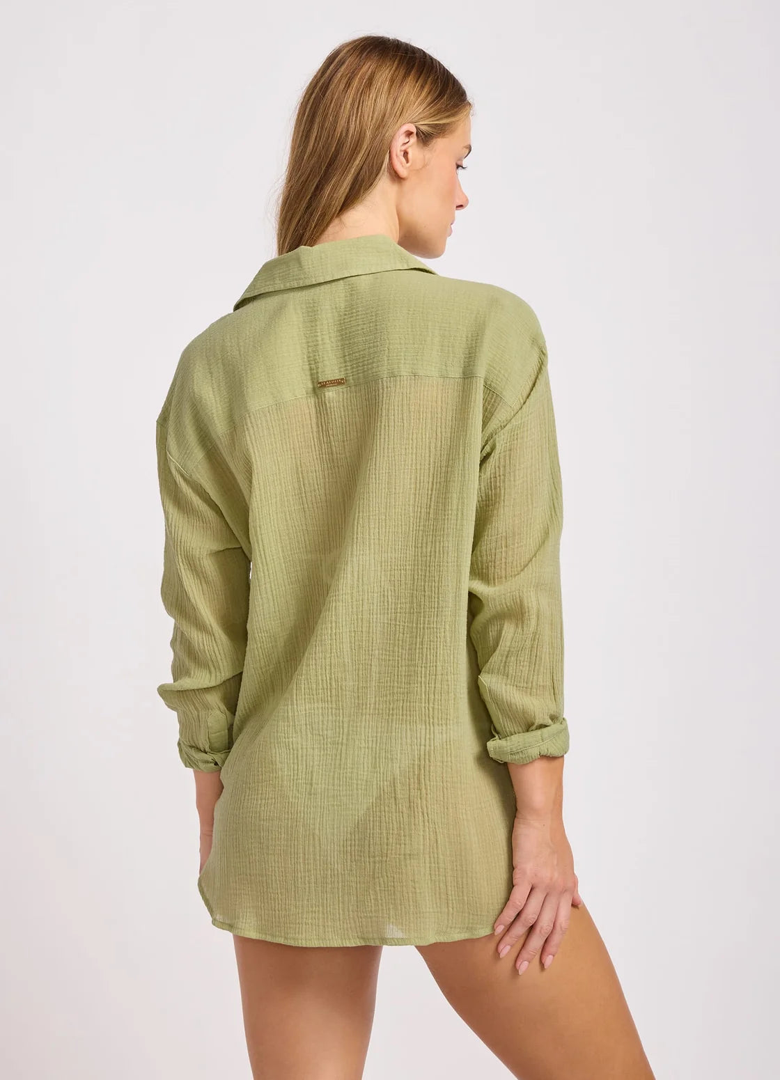 Seafolly - Crinkle Gauze Shirt - Light Meadowland