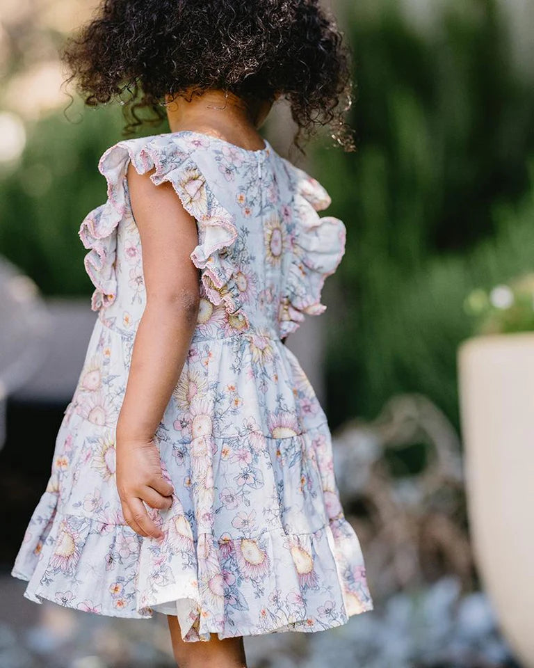 Bebe Abby Print Tiered Dress