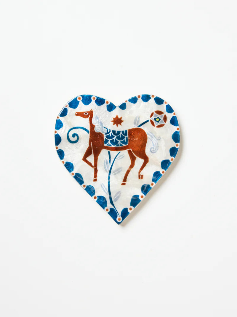 Jones & Co Paloma Heart White Horse
