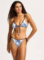 Seafolly Marbella Tie Side Rio Bikini Bottom - White