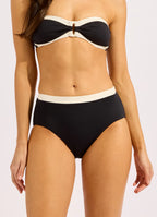 Seafolly Bandwave Belted High Waist Bikini Bottom