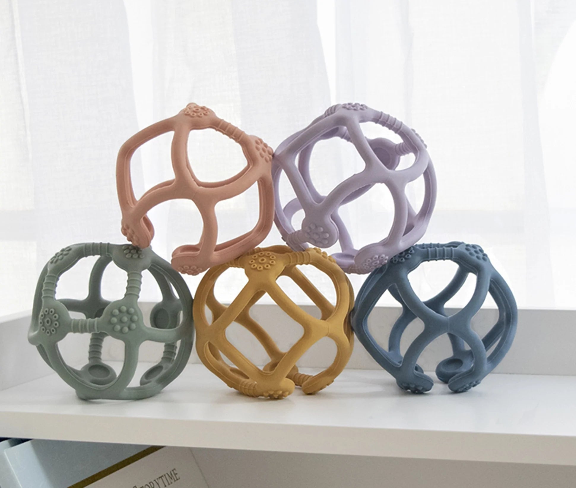 Playground Silicone Teething Ball Assortment