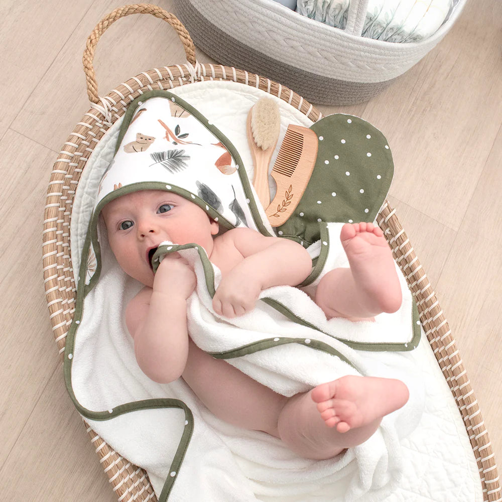 Living Textiles 4pc Baby Bath Gift Set - Forest Retreat