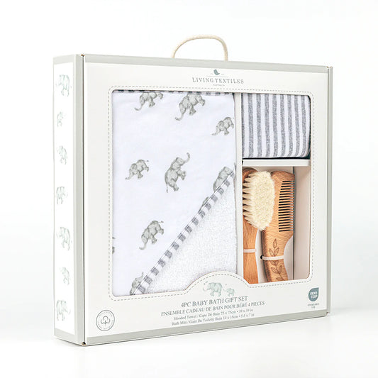 Living Textiles - 4 PIECE BABY BATH GIFT SET