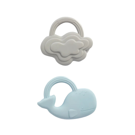 Playground by Living Textiles  2pk Silicone Teether- Assorted