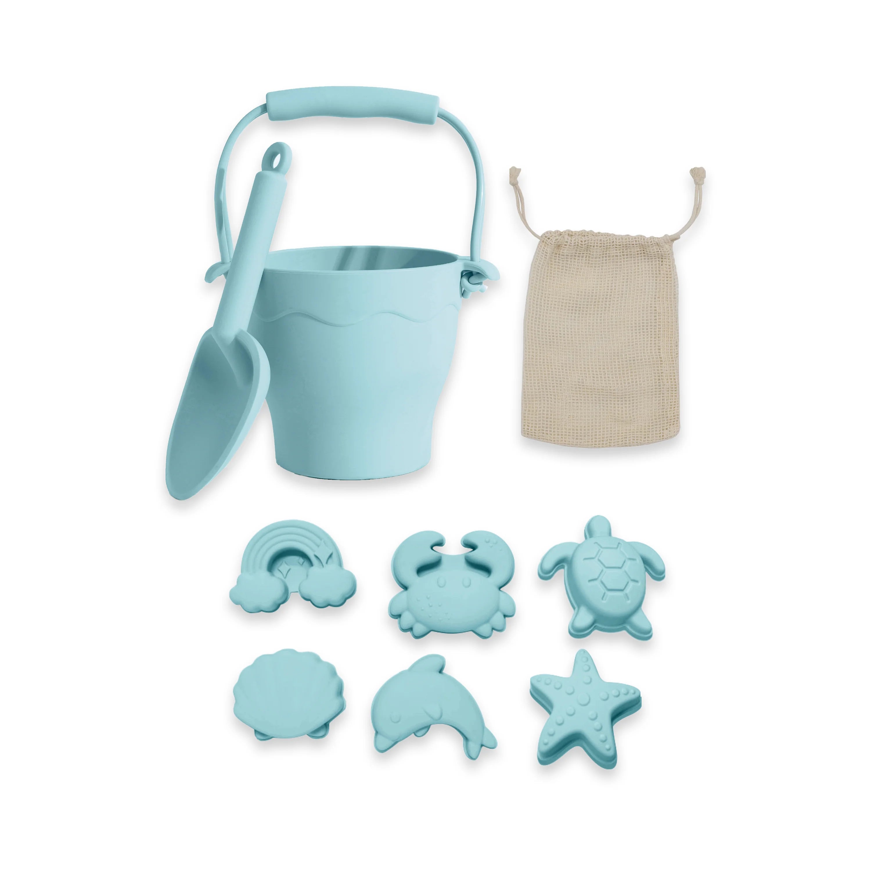 Silicone 8pc Bucket & Spade Set