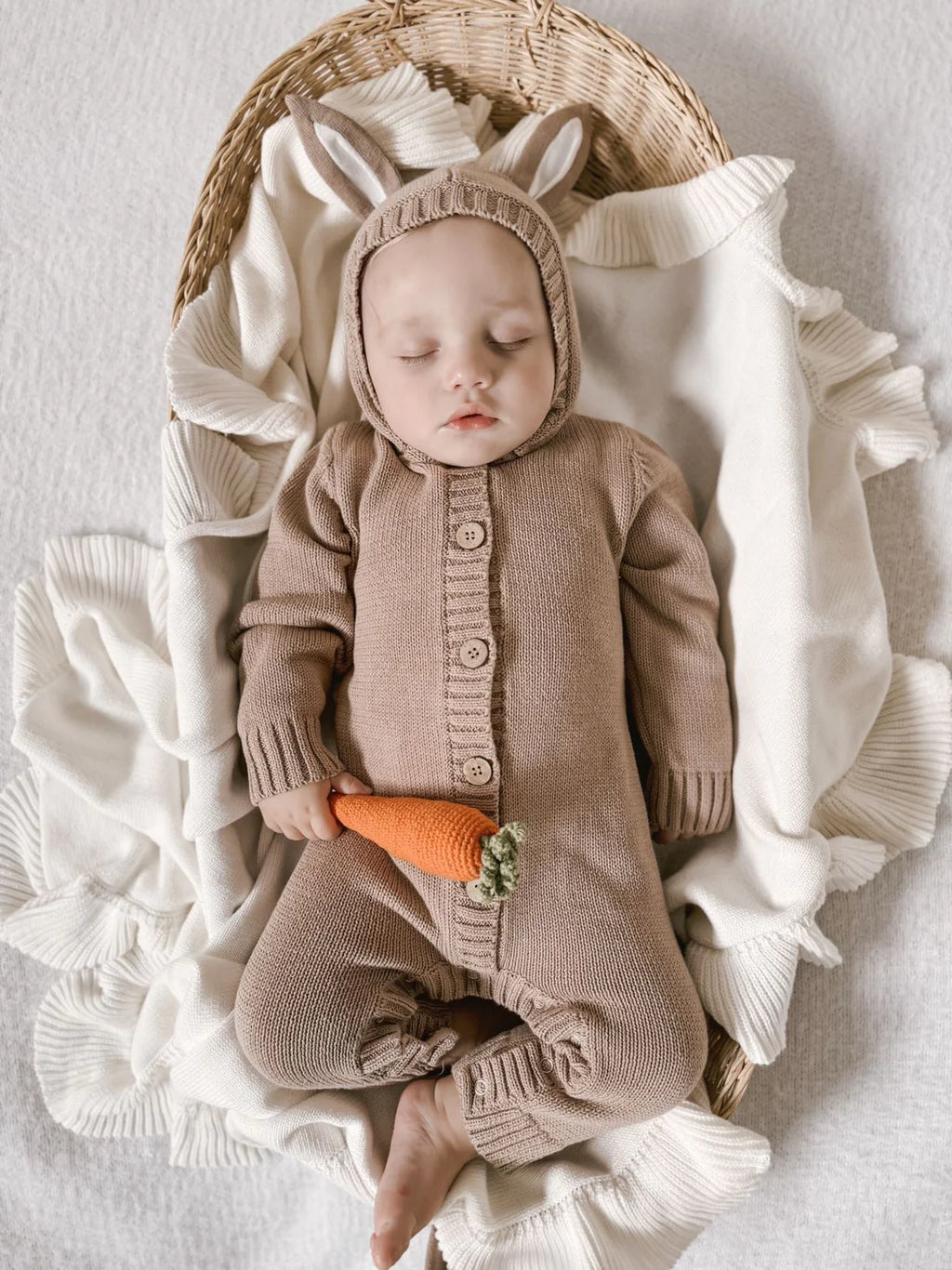 Aster & Oak Bunny Knit Romper