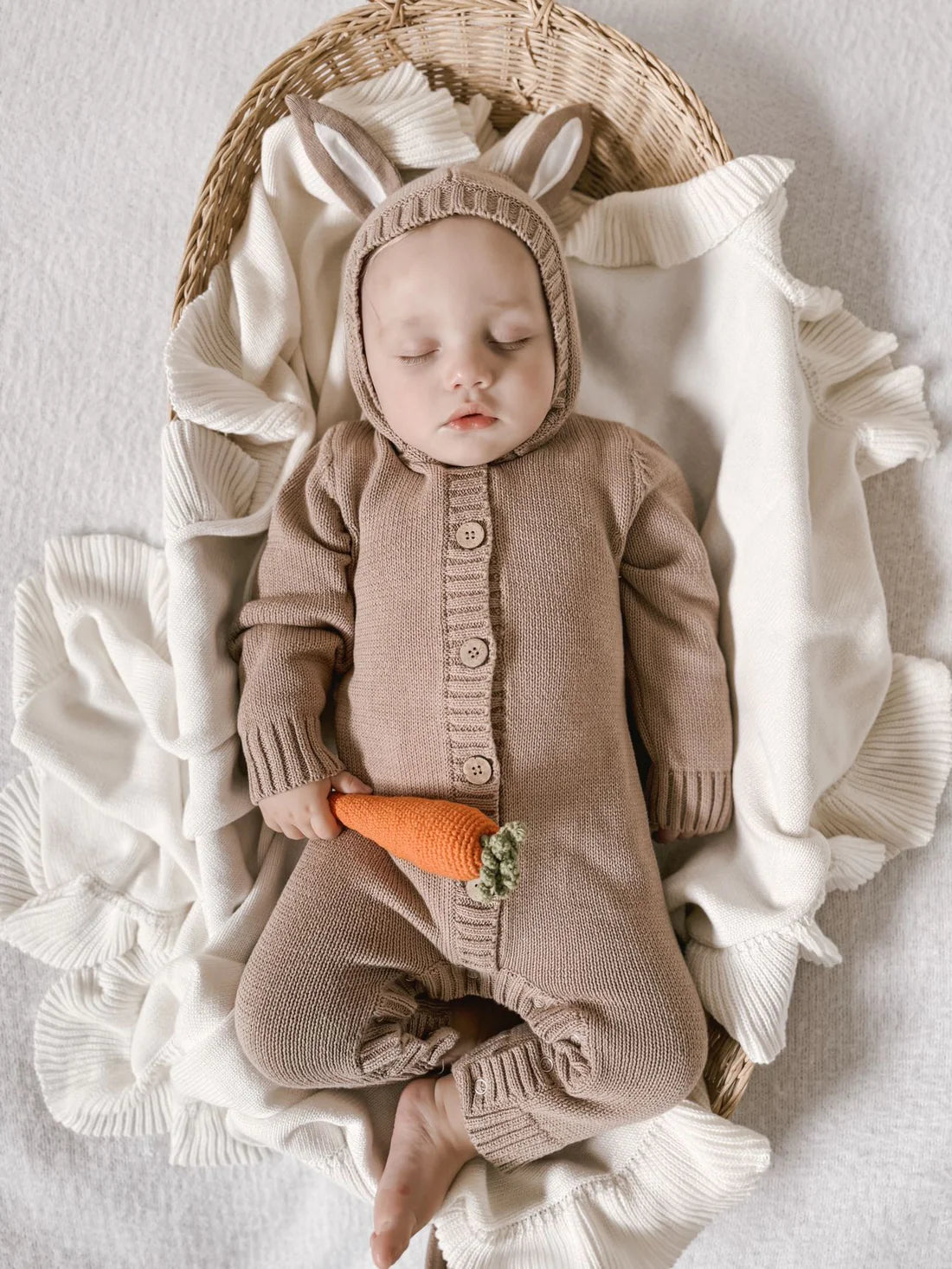 Aster & Oak Bunny Knit Romper