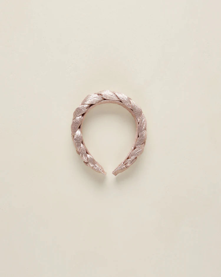 Noralee Metallic Braided Headband || Bubblegum