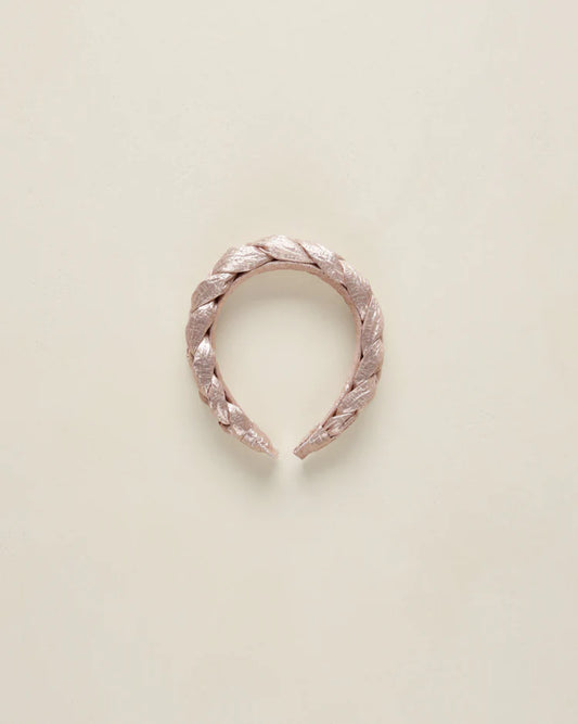 Noralee Metallic Braided Headband || Bubblegum