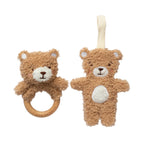 Living Textiles Ring Rattle & Dummy Chain Gift Set - Cuddly Bear