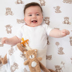 Living Textiles Ring Rattle & Dummy Chain Gift Set - Cuddly Bear