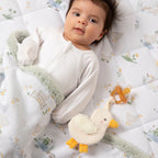 Living Textiles Ring Rattle & Dummy Chain Gift Set - Goosey Goosey