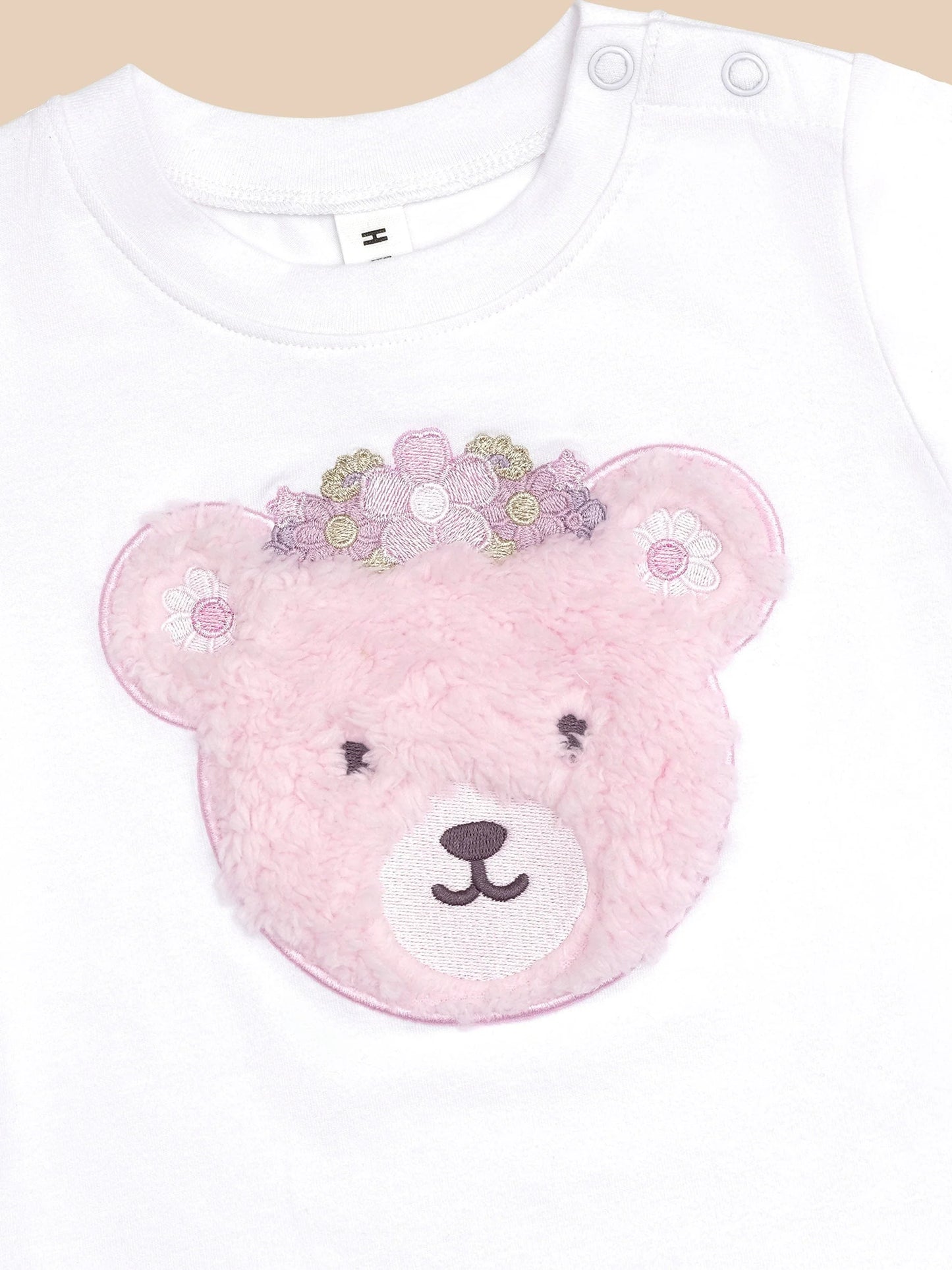 Huxbaby Daisy Furry Bear T-Shirt