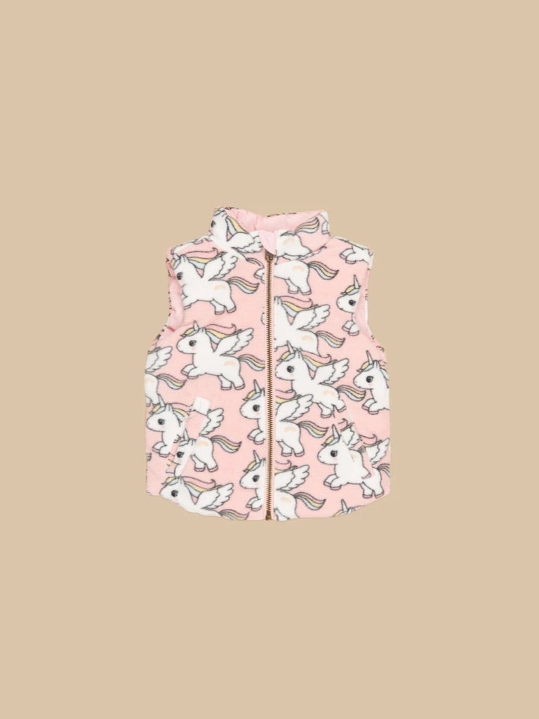 Huxbaby Magical Unicorn Reversible Fleece Vest