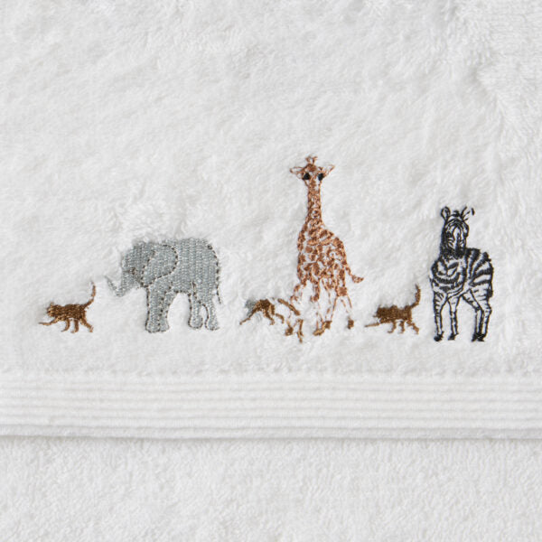 Jiggle & Giggle Zoo Life Bath Towel & Face Washer in Organza Bag