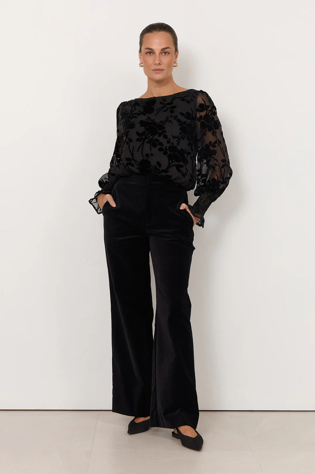 Adorne Nisha Velvet Pant
