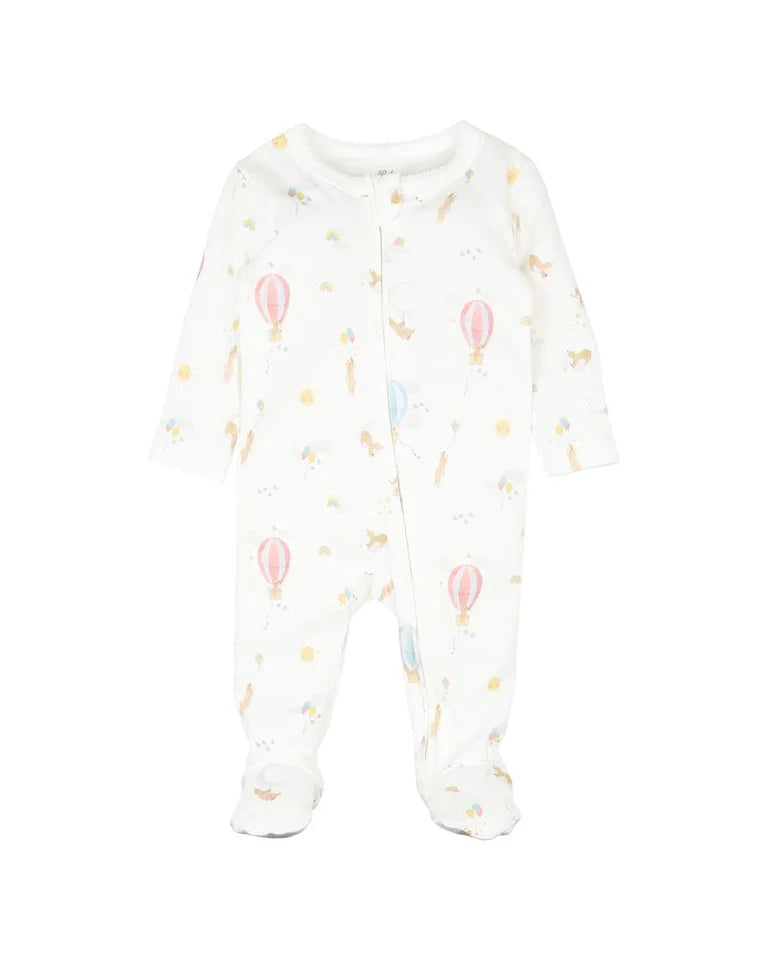 Bebe Morgan Print LS Zip Onesie