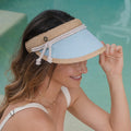 Sundaíse Kiara Visor Raffia Mint Hat