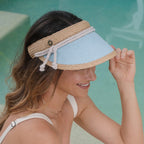Sundaíse Kiara Visor Raffia Mint Hat