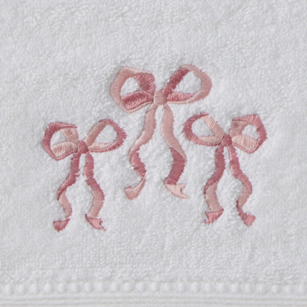 Jiggle & Giggle Bows Love Bath Towel & Face Washer in Organza Bag