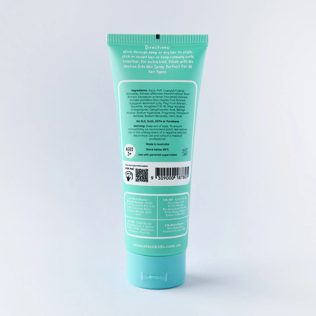 No Nasties Kids Plant Based Kids Hair Gel in Zesty Lime and Fresh Mint 125ml