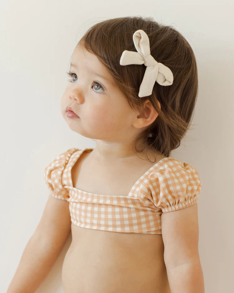 Quincy Mae Zippy Two-Piece || Melon Gingham