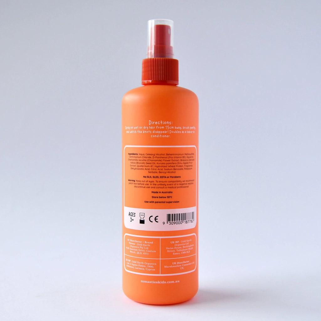 No Nasties Kids Hair Detangling Spray in Mandarin and Grape 250ml