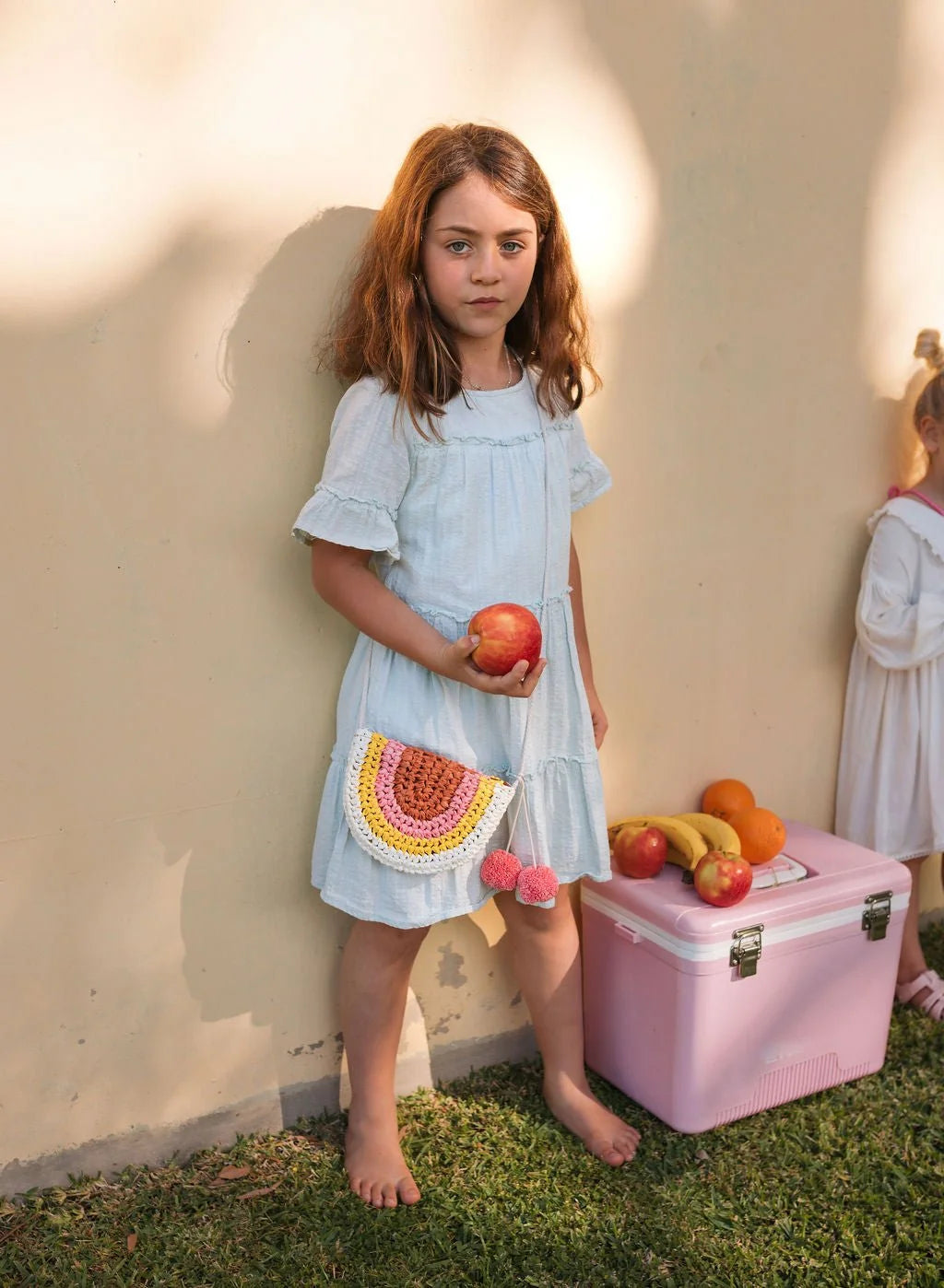 Acorn Natural Rainbow Straw Bag
