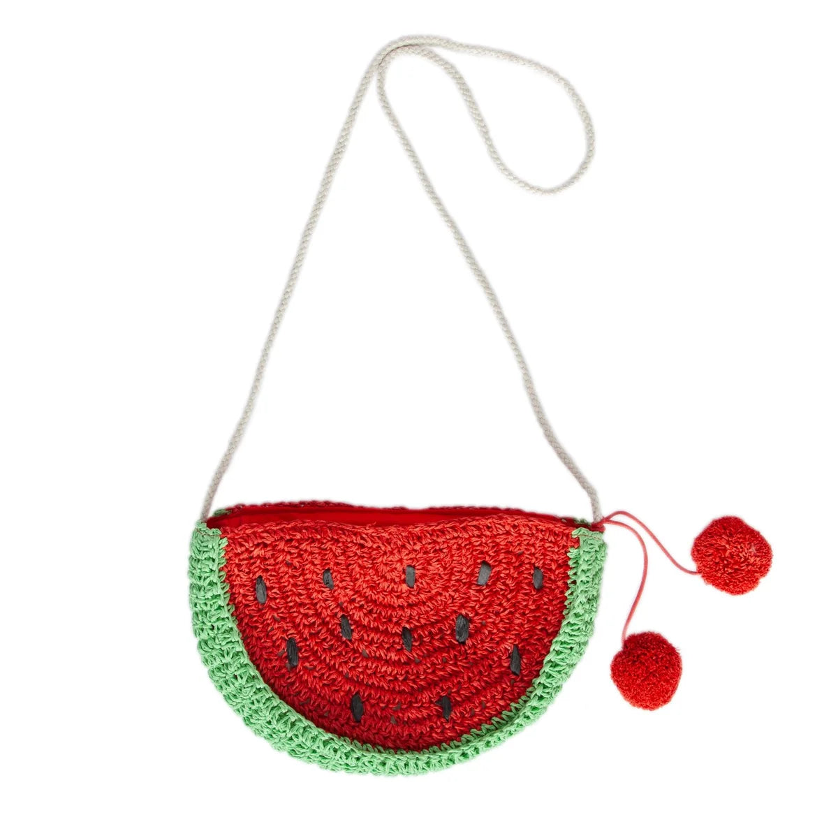 Acorn Watermelon Straw Bag